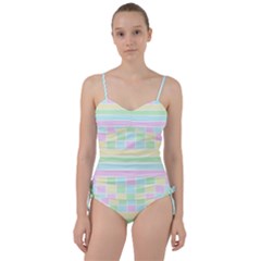 Geometric Pastel Design Baby Pale Sweetheart Tankini Set by Nexatart