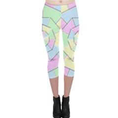 Color Wheel 3d Pastels Pale Pink Capri Leggings  by Nexatart