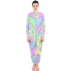 Color Wheel 3d Pastels Pale Pink Onepiece Jumpsuit (ladies)  by Nexatart