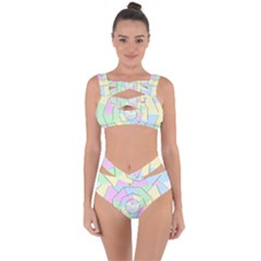 Color Wheel 3d Pastels Pale Pink Bandaged Up Bikini Set  by Nexatart