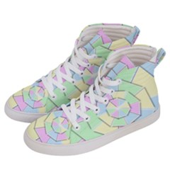 Color Wheel 3d Pastels Pale Pink Men s Hi-top Skate Sneakers by Nexatart