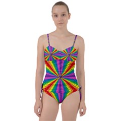 Rainbow Hearts 3d Depth Radiating Sweetheart Tankini Set by Nexatart