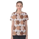 Fabric Texture Geometric Women s Cotton Tee View1