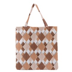 Fabric Texture Geometric Grocery Tote Bag by Nexatart