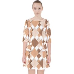 Fabric Texture Geometric Pocket Dress by Nexatart