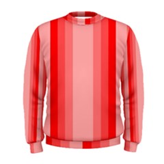 Red Monochrome Vertical Stripes Men s Sweatshirt by Nexatart