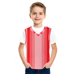 Red Monochrome Vertical Stripes Kids  Sportswear by Nexatart