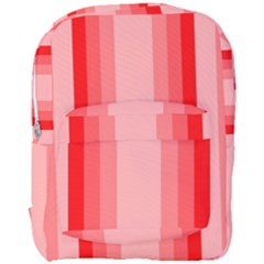 Red Monochrome Vertical Stripes Full Print Backpack by Nexatart