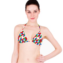 Geometric Maze Chaos Dynamic Bikini Top by Nexatart