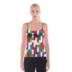 Geometric Maze Chaos Dynamic Spaghetti Strap Top by Nexatart