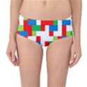 Geometric Maze Chaos Dynamic Mid-Waist Bikini Bottoms View1