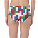 Geometric Maze Chaos Dynamic Mid-Waist Bikini Bottoms View2