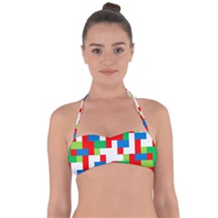 Geometric Maze Chaos Dynamic Halter Bandeau Bikini Top by Nexatart