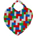 Geometric Maze Chaos Dynamic Giant Heart Shaped Tote View1