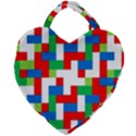 Geometric Maze Chaos Dynamic Giant Heart Shaped Tote View2