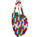 Geometric Maze Chaos Dynamic Giant Heart Shaped Tote View3