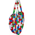 Geometric Maze Chaos Dynamic Giant Heart Shaped Tote View4