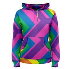 Geometric Rainbow Spectrum Colors Women s Pullover Hoodie by Nexatart