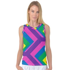 Geometric Rainbow Spectrum Colors Women s Basketball Tank Top by Nexatart