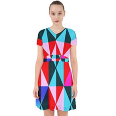 Geometric Pattern Design Angles Adorable In Chiffon Dress by Nexatart