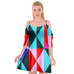 Geometric Pattern Design Angles Cutout Spaghetti Strap Chiffon Dress by Nexatart