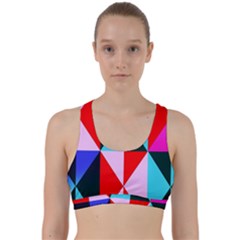 Geometric Pattern Design Angles Back Weave Sports Bra by Nexatart