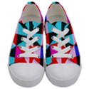 Geometric Pattern Design Angles Kids  Low Top Canvas Sneakers View1