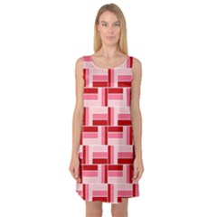 Pink Red Burgundy Pattern Stripes Sleeveless Satin Nightdress by Nexatart