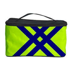 Stripes Angular Diagonal Lime Green Cosmetic Storage Case by Nexatart