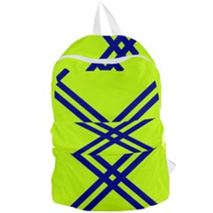 Stripes Angular Diagonal Lime Green Foldable Lightweight Backpack