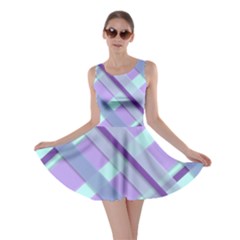 Diagonal Plaid Gingham Stripes Skater Dress by Nexatart