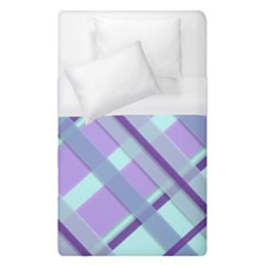 Diagonal Plaid Gingham Stripes Duvet Cover (single Size) by Nexatart