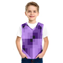 Purple Geometric Cotton Fabric Kids  Sportswear by Nexatart