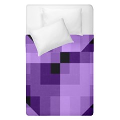 Purple Geometric Cotton Fabric Duvet Cover Double Side (single Size) by Nexatart