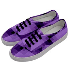 Purple Geometric Cotton Fabric Men s Classic Low Top Sneakers by Nexatart