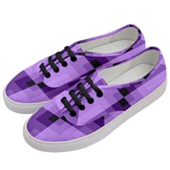 Purple Geometric Cotton Fabric Women s Classic Low Top Sneakers by Nexatart