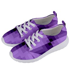 Purple Geometric Cotton Fabric Women s Lightweight Sports Shoes by Nexatart