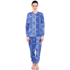 Texture Wood Slats Geometric Aztec Onepiece Jumpsuit (ladies)  by Nexatart