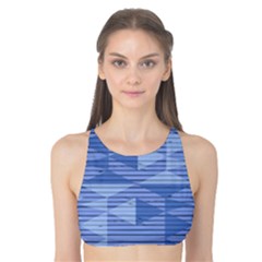 Texture Wood Slats Geometric Aztec Tank Bikini Top by Nexatart