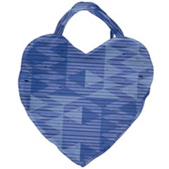 Texture Wood Slats Geometric Aztec Giant Heart Shaped Tote by Nexatart