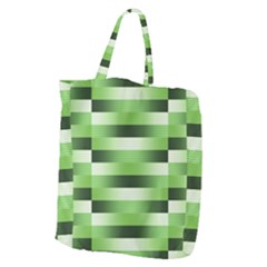 Pinstripes Green Shapes Shades Giant Grocery Zipper Tote by Nexatart