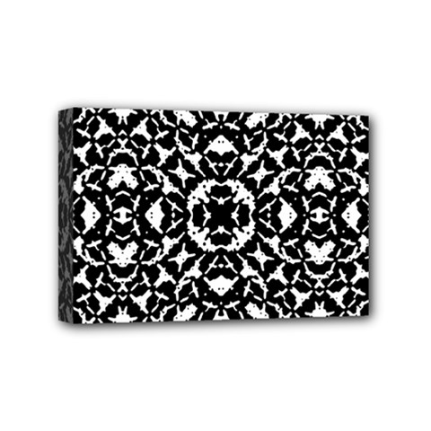 Black And White Geometric Pattern Mini Canvas 6  X 4  by dflcprints