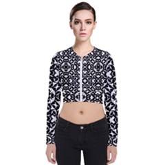 Black And White Geometric Pattern Bomber Jacket by dflcprints