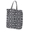 Black And White Geometric Pattern Giant Grocery Zipper Tote View1