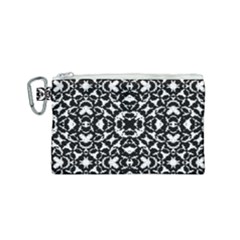 Black And White Geometric Pattern Canvas Cosmetic Bag (small) by dflcprints