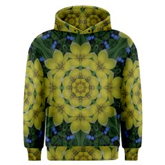 Fantasy Plumeria Decorative Real And Mandala Men s Overhead Hoodie by pepitasart