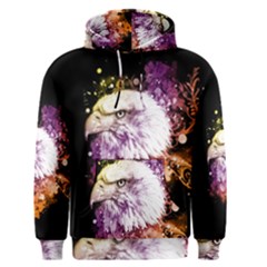 Awesome Eagle With Flowers Men s Pullover Hoodie by FantasyWorld7