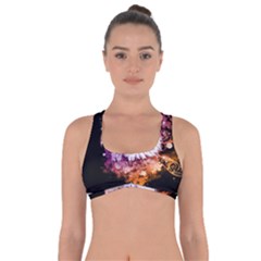 Awesome Eagle With Flowers Got No Strings Sports Bra by FantasyWorld7