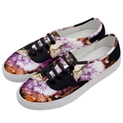 Awesome Eagle With Flowers Women s Classic Low Top Sneakers