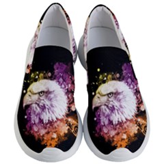 Awesome Eagle With Flowers Women s Lightweight Slip Ons by FantasyWorld7